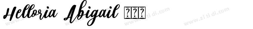 Helloria Abigail字体转换